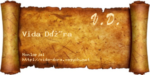 Vida Dóra névjegykártya
